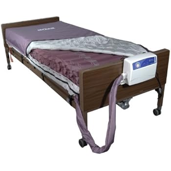 Drive Medical Med Aire Low Air Loss Mattress Replacement System with Alternating Pressure, Dark Purple, 8