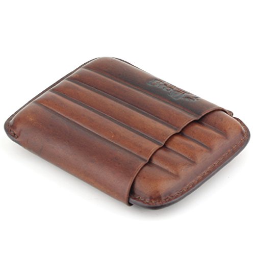 Leather Cigar Case - Two Tone Aniline Leather - [Tan] - Thumbnail 3