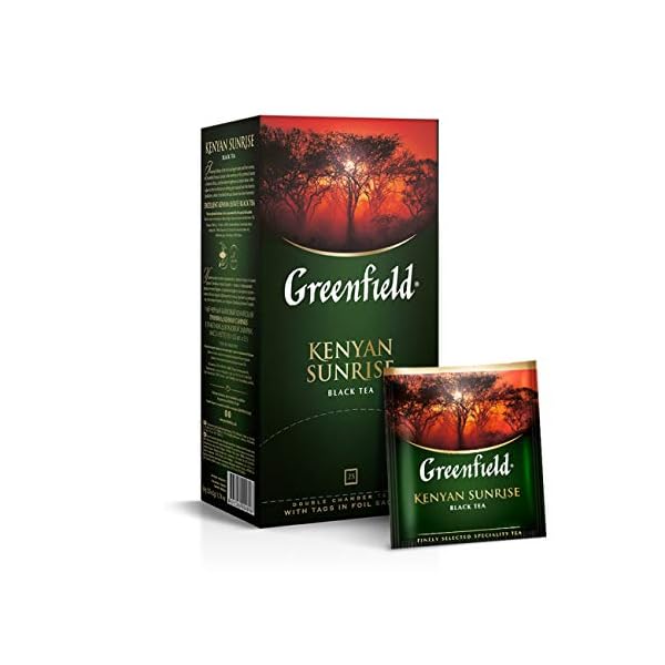 GREENFIELD KENYAN SUNRISE | 25 TEE BEUTEL | Schwarztee | Klassischer Schwarzer Tee | FrÃ¼hstÃ¼ck | Kenia | Antioxidants rich | Black Tea, Kenya | 50g