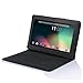 TabSuit Y88X Plus PU Leather Case Stand Cover Compatible for 7'' Y88X Plus/ Y88X/ Y88, Chromo, ProntoTec, iRulu, Zeepad, Alldaymall w/Dual Camera (Black)