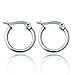 FUNRUN Stainless Steel Hoops Womens Mens Huggie Earrings Small,12mm,15mm,20mm
