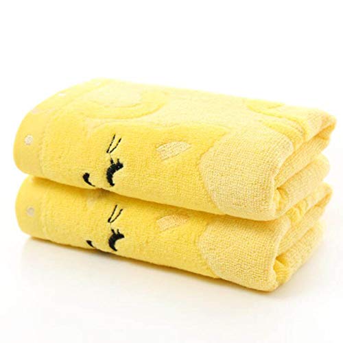 BigFamily Soft Cotton Cute Cartoon Cat-Printed Baby Face Towel Embroidery Newborn Towels