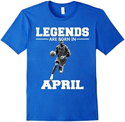 Men's Michael Shirt Jordan Legends Are Born In April 2XL Royal Blue