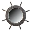 Nagina International 30" Rustic Iron Nautical Antique Vintage Wooden Ship Wheel Mirror | Captain's Maritime Beach Home Decor 41NFybsiE8L. SS100