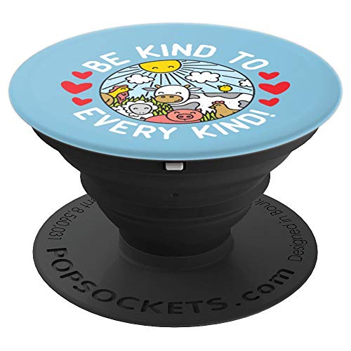 Be Kind to Every Kind Vegan Vegetarian PopSockets PopGrip: Swappable Grip for Phones & Tablets