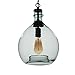 CASAMOTION Pendant Lighting Hand Blown Glass Lights Kitchen Island Vintage Rustic Hanging Chandelier Farmhouse Entryway Light fixtures Dining Table Large Globe Recycle Blue Color 11 inch diam