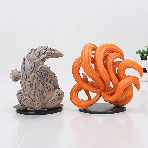 CXNY-2-unidsSet-Naruto-Kyuubi-Kurama-Shuukaku-PVC-Figura-Juguete-Coleccionable-11-cm