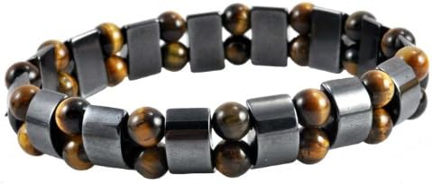 Men / Women Magnetic Therapy Tiger’s Eye Hematite Bracelet, Magnetic Bracelet