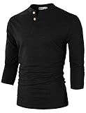 H2H Mens Casual Slim Fit Raglan Baseball 3/4 Sleeve