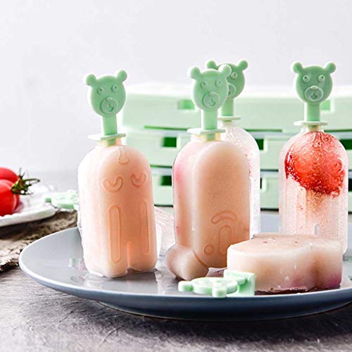 Popsicle Molds Cute Pet Facial Expression Frozen Ice Pop Maker Silicone Ice Pop Molds for Homemade Frozen Treats/Frozen Yogurt/Ice Cream/Novelties (D) - Thumbnail 2