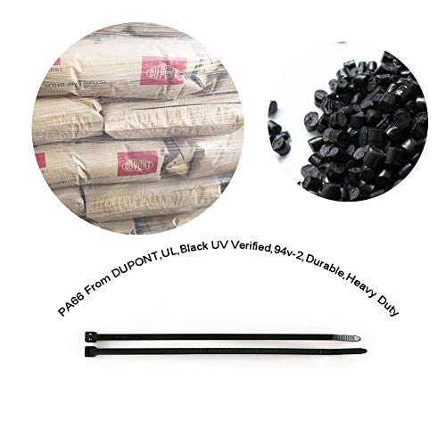 HS Plastic Zip Wire Ties Black Nylon Cable Zip Ties for Fencing Travel