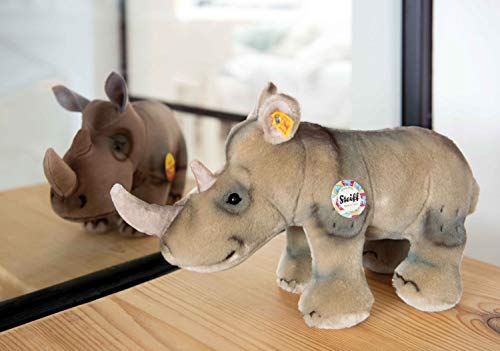 Steiff 085529 Original Plüschtier Nasilie Nashorn, Back in Time Kuscheltier ca. 28 cm, Markenplüsch mit Knopf im Ohr… – Bild 5