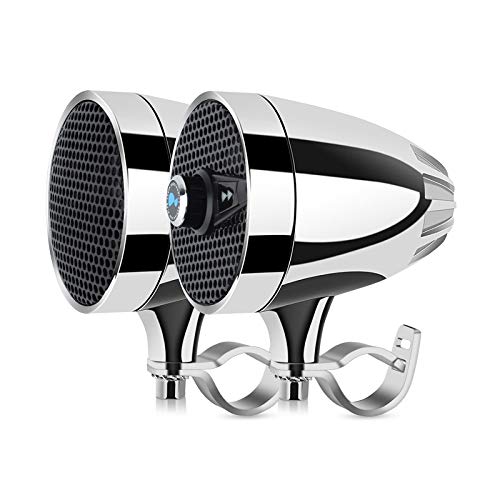 LEXIN Motorcycle Bluetooth Speakers with FM Radio External Antenna