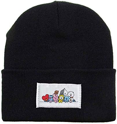 XXYYMUGGLIEDAG Unisex Daily Cuffed Plain Slouchy Winter Hats Knitted Fold Beanie Men's Women's Caps Soft Stretch Warm Ski Hat