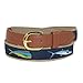 CTM Men's Fish Print Fabric Belt
