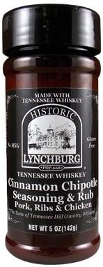 Historic Lynchburg Tennessee Whiskey Cinnamon Chipotle Seasoning & Rub 5 Oz. Jar