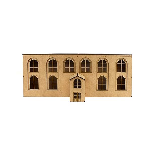 War World Scenics Modellbau MDF Gebäude - Niedrigprofil Fabrik - Spur 00/H0 Modellbahn Maßstab Modelleisenbahn Diorama…