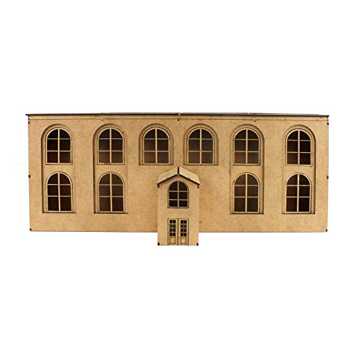 War World Scenics Modellbau MDF Gebäude - Niedrigprofil Fabrik - Spur 00/H0 Modellbahn Maßstab Modelleisenbahn Diorama…