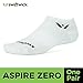 Swiftwick- ASPIRE ZERO Running Socks, Cycling Socks, Mens & Womens, Lightweight No-Show (White, Small)