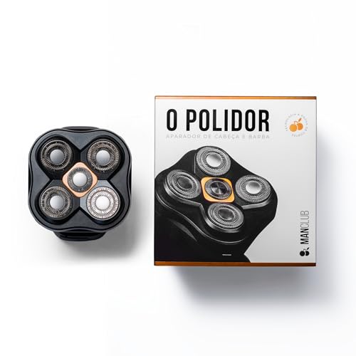 O Polidor MANCLUB: Aparador de pelos da cabeça e barba | Tecnologia à Prova de Cortes | Sistema de lâminas múltiplas de alta precisão | À prova d’água | Bateria de longa duração