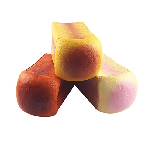 Vipe Slow Rising Squishies Slice Jumbo Squeezing Bread Toy Cream Scented Slow Rising Hand Wrist Toy Color Random (Big Bread) - Thumbnail 7