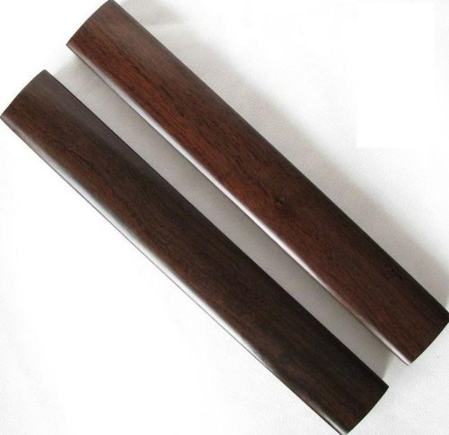 MasterChinese A Pair of Elegant Black Catalpa Wood Paperweight - Best Valued