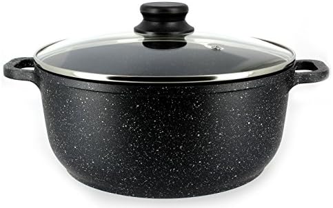 Cflagrant Faitout Facon Pierre Avec Couvercle Tous Feux Dont Induction Sans Pfoa Cuisson Sans Matiere Grasse Revetement En Greblon C3 De Technologie Allemande 24 Amazon Fr Cuisine Maison