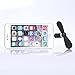 Mini Fan Portable Mini Air Cool Apple Iphone 6 plus 5s 5 iPad Samsung Android Mini Usb Port Suitable Cooler Rotating Fan (Android Mini Usb Port Black)