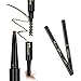 3 in 1 Automatic Eyebrow powder & Eyebrow brush & Automatic Eyebrow pencil with a refill pencil Professional 3D Eyebrow Cosmetic Makeup Tool Waterproof &Long-lasting light brown#3