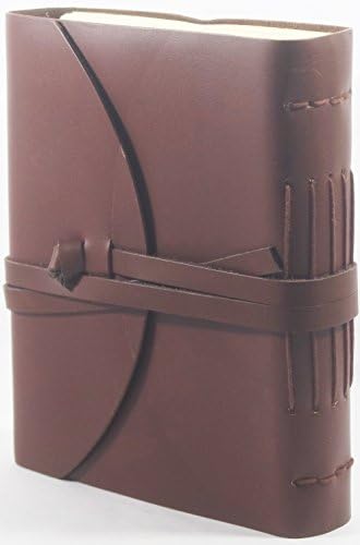 LEATHER JOURNAL Handmade Writing Notebook Retro Leather-Bound A5 Daily Note Pads For Men & Women Unlined Paper Large 8 x 6 Inches, Best Gift for Art Sketchbook, Travel Diary & Journals