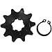 WEIYINGSI Motorcycle 420-10T Sprocket, Front Sprocket 17mm for 50cc 70cc 90cc 110cc 125cc Dirt Pit Mini Bike ATV Quad 4 Wheeler (420-10T 17MM)