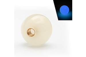 Top10 Racing Universal Car JDM White Round Cue Luminous Ball Shift Knob for Manual Automatic Vehicles 5 6 Speed Gear Shifter with adapters(Blue)