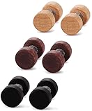 Jstyle Stainless Steel Mens Stud Earrings for Women Ear Plugs Piercings Hypoallergenic Screw 3 Pairs 8-10mm 18G