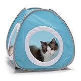 Kitty Cozy Tent with Crinkle Pad (Baby blue) cat bed