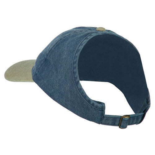 Pigment Dyed Ponytail Cap - Khaki Navy OSFM