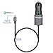 Meagoes Fast Car Charger LG Stylo 4 / V35 ThinQ / G7 ThinQ / V30 / V20 / G6 / G5 /K20 V/Nexus 5X, Rapid Dual Quick Charge 3.0 USB Adapter (6A / 36W) Built-in Straight USB Type C Cord