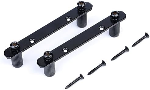 Black Tremelo Bridge Part Studs With Anchor Inserts Set For Electric Gutar(Pack of 2)