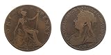 Coins for collectors - Circulated 1896 British Queen Victoria One Penny Coin / Great Britain