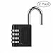 2 Pack Combination Lock 4 Digit Padlock for School, Gym & Sports Locker,Luggage Suitcase Baggage Locks,Filing Cabinets,Fence,Toolbox,Case(Black),Set Your Own Combination