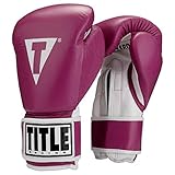 Title Boxing Original Pro Style Leather Training Glove, Purple/White, 12 oz