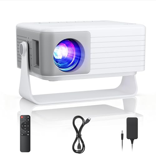 Mini Projector [Car Keystone & 2026 Upgraded] AKIYO O1 Projector Small 1080P Supports 360° Rotatable 15000L Projector for Home Cinema, 50% Zoom Outdoor Projector Compatible with Smartphone/TV Stick/HDMI/USB