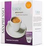 50 Decaf Nespresso Capsules (Compatible) - Decaffeinated Espresso - by Mixpresso Coffee