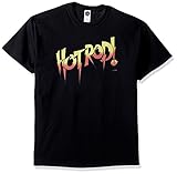 WWE Men's Hot Rod Ringer Logo T-Shirt, Black, 2XL