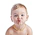 Raw Baltic Amber Teething Necklace for Babies - (Honey) Anti-Flammatory, Drooling & Teething Pain Reduce Properties & Natural Certificated Oval Baltic Jewelry for Christmas¡­...