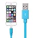 [Apple MFi Certified] Yellowknife 3.3ft/1m Flat Noodle Lightning to usb Cable for iPhone 7 /7 Plus /6 / 6s / 6 plus / 6s plus / SE / 5s , iPad / Mini / Air, iPod touch /nano ( Tangle Free ,Blue)