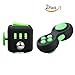 FIDGET DICE Fidget Toys Pack of 2, Fidget Pad and Cube Set, For Work/Class/Home, Black and Green