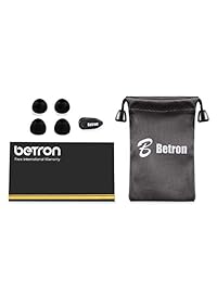 Betron dc950 Auriculares Auriculares, aislamiento de ruido, bajo Driven, de alta definición en la oreja Canal, enreda, auriculares reemplazables para o iPhone, iPod, iPad, reproductores de MP3, Samsung Galaxy, Nokia, HTC, Nexus, BlackBerry, etc. (Negro)