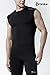 Tesla TM-R15-BLKZ_X-Large Men's R Neck Sleeveless Muscle Tank Dry Compression Baselayer R15