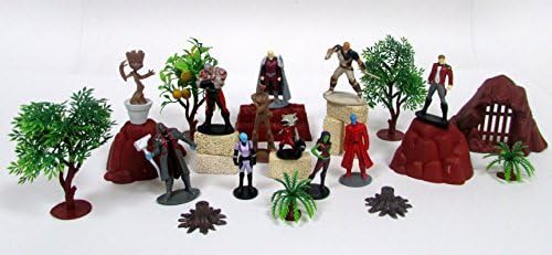 Guardians of the Galaxy 22 Piece Play Set Featuring Guardians of the Galaxy Character Figures and Themed Accessories - Includes Everything Shown in Photo