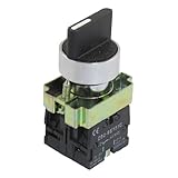uxcell 22mm Latching 2 NO Three 3-Position Rotary Selector Select Switch ZB2-BE101C